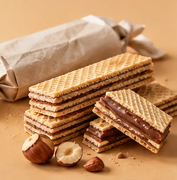 Wafer alla nocciola — Confezione 5 × 45 g